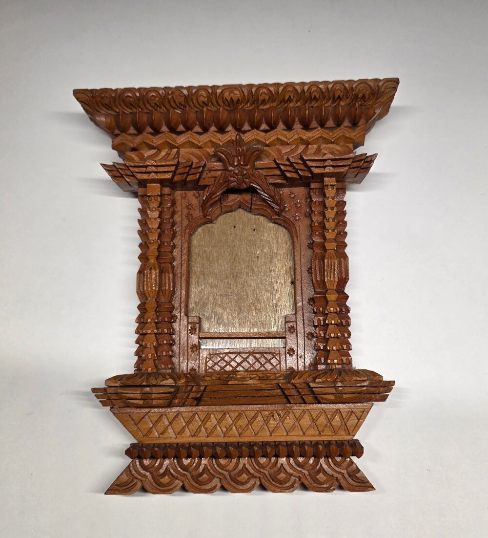 Hand Carved Wooden Decorative Frame Ornate Folk Art